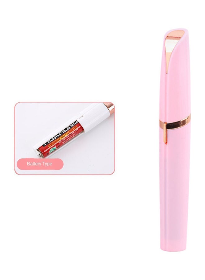 Painless Electric Eyebrow Hair Remover Pink/Gold - Image 1