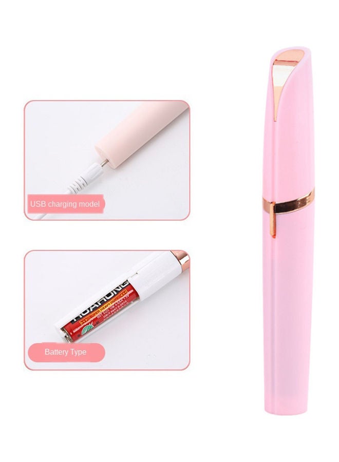 Painless Electric Eyebrow Hair Remover Pink/Gold - Image 2