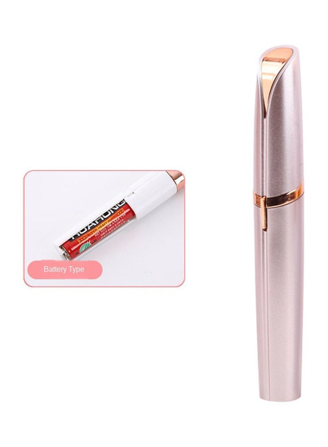 Painless Electric Eyebrow Hair Remover Rose Gold - Image 1