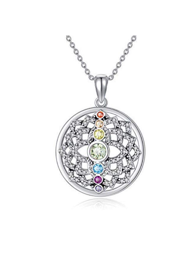 Lotus Flower Chakra Necklace Pendant  - Image 1