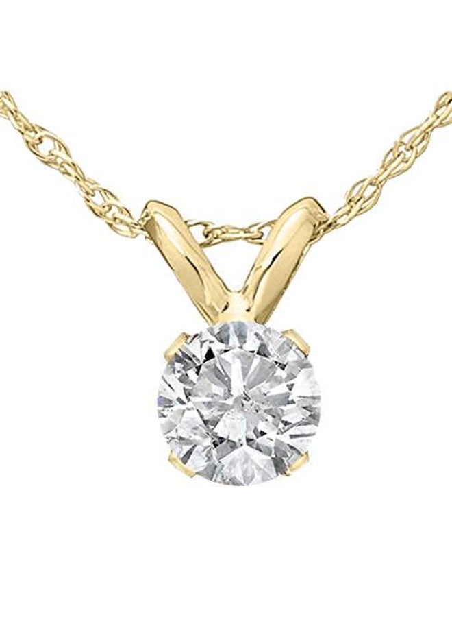 1/3 Ct Diamond Solitaire Pendant  - Image 1