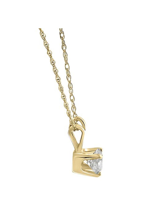 1/3 Ct Diamond Solitaire Pendant  - Image 2