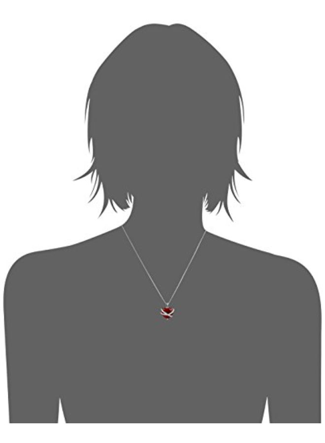Sapphire Wrap Heart Pendant Necklace - Image 2