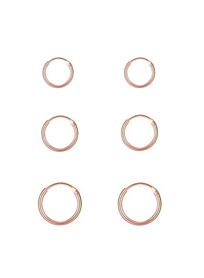 3 Pairs Of Hoop Earrings Set - Image 1
