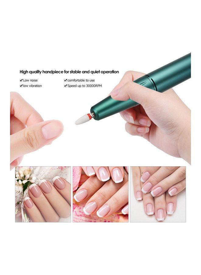 مبرد أظافر كهربائي بتصميم محمول أخضر - Image 2