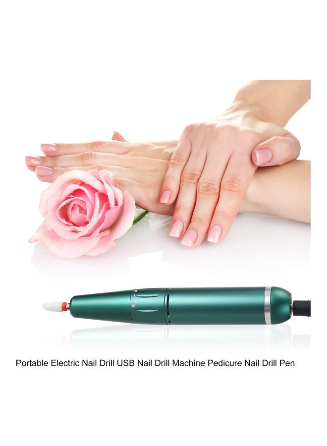 مبرد أظافر كهربائي بتصميم محمول أخضر - Image 5