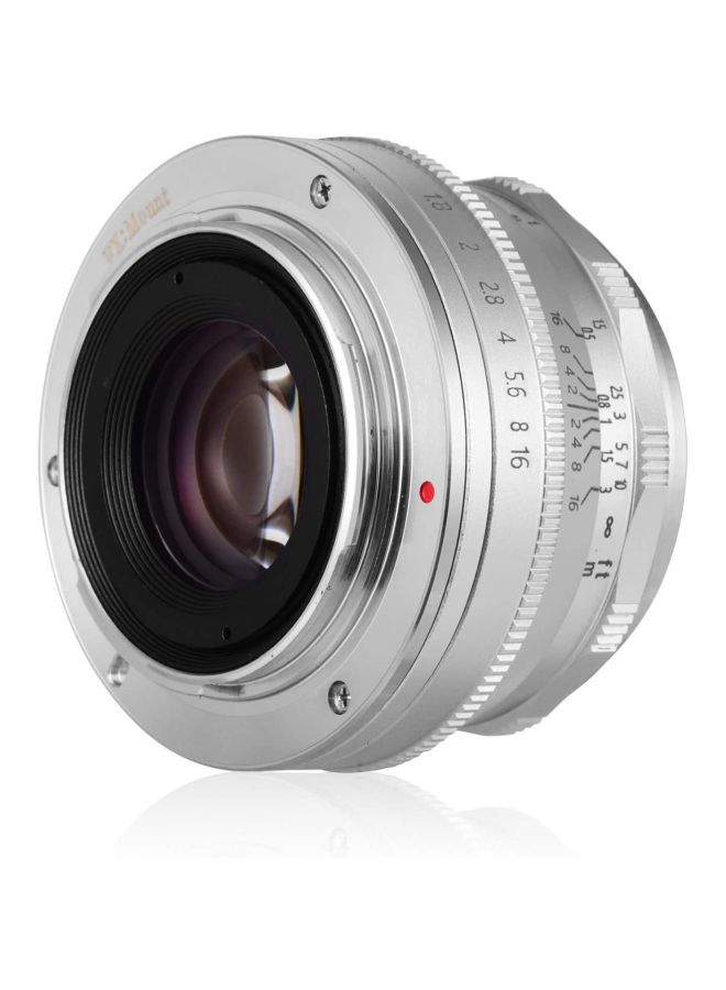 25mm F1.8 Manual Focus Lens 5.5x3.8cm Silver