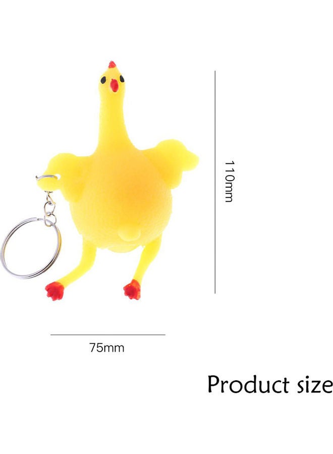 مجموعة سلاسل مفاتيح بتصميم دجاجة إسفنجية مكونة من 5 قطع . 11x7.5سم - Image 3