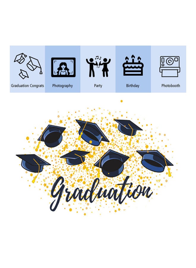 Generic - Graduation Photography Background Yellow/Blue - Image 1