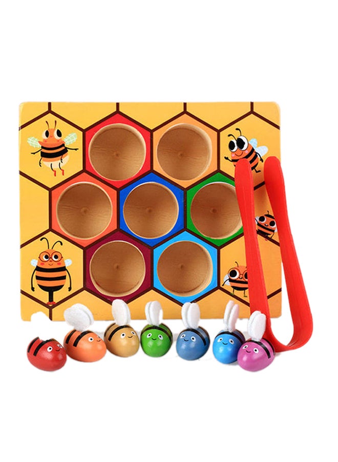 Wooden  Early Educational Kids Cognitive Toy Beehive Game Multicolour - Image 2