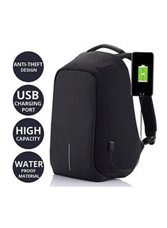 MARGOUN Anti-Theft Waterproof Backpack With USB Charging Port Black  - Image 4