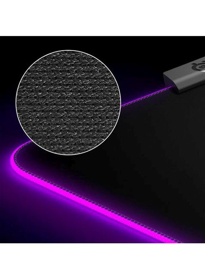 steelseries - SteelSeries QcK Prism Cloth Gaming Mouse Pad - 2-zone RGB Illumination - Real-time Event Lighting - Optimized For Gaming Sensors - Size M (320 x 270 x 2mm) - Black + RGB - Image 1
