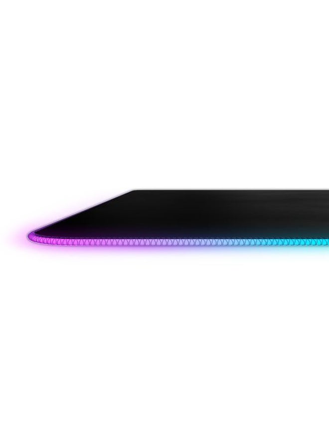steelseries - SteelSeries QcK Prism Cloth Gaming Mouse Pad - 2-zone RGB Illumination - Real-time Event Lighting - Optimized For Gaming Sensors - Size M (320 x 270 x 2mm) - Black + RGB - Image 1