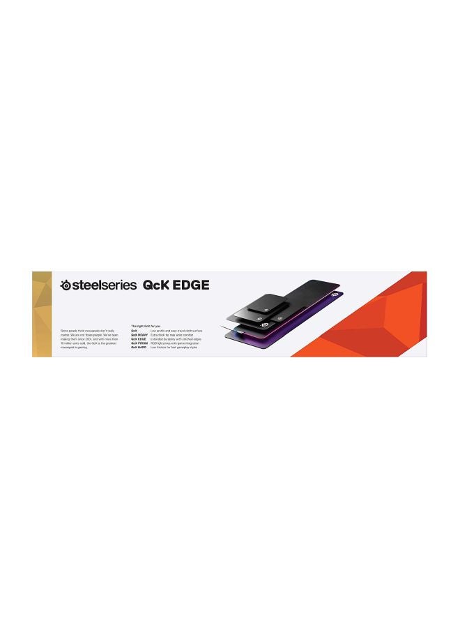steelseries - QcK Edge Cloth Gaming Mouse Pad - Never-fray Stitched Edges - Optimized for Gaming Sensors - Maximum Control - Size XL - Image 1