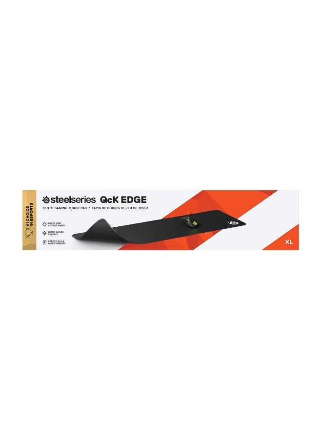 steelseries - QcK Edge Cloth Gaming Mouse Pad - Never-fray Stitched Edges - Optimized for Gaming Sensors - Maximum Control - Size XL - Image 1