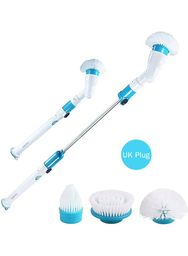 5-Piece Electric Spin Cleaning Brush Set White/Blue - Image 4