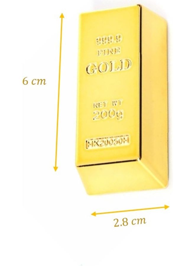 We Happy 6-Piece Creative Bricks Shape Resin Fridge Magnet Gold 6x2.8x1.8cm - Image 4