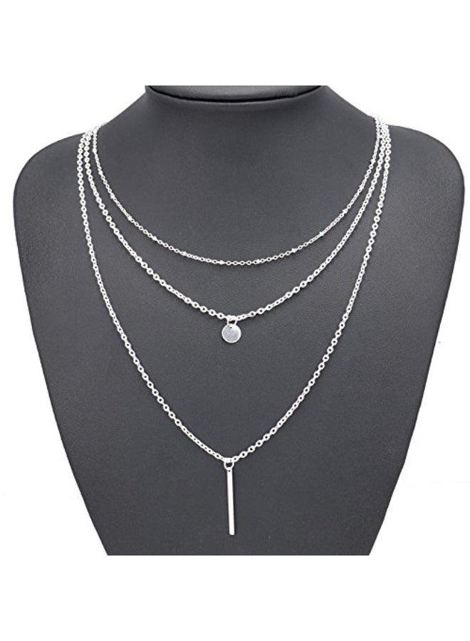 FXmimior Stylish 3 Layer Pendant Necklace - Image 1