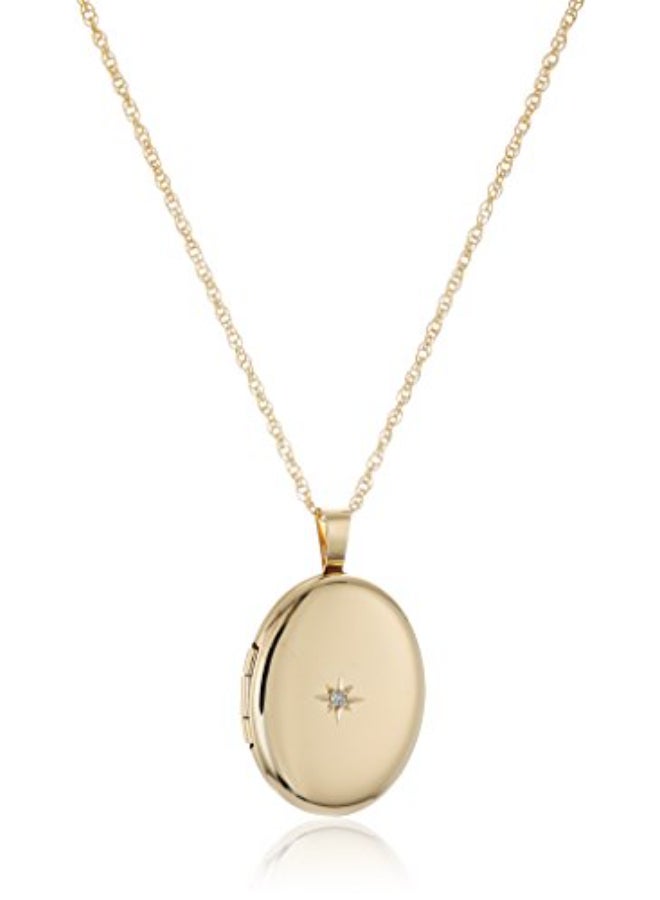 14 Karat Gold-Filled Polished Oval Pendant - Image 1