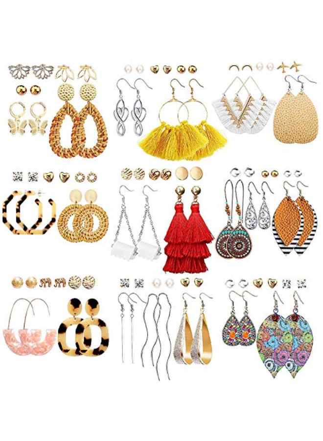 FIFATA 47 Pairs Of Fashion Earrings Set - Image 1