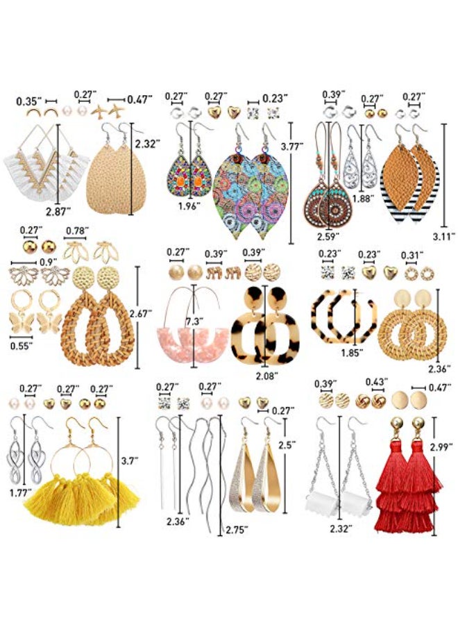FIFATA 47 Pairs Of Fashion Earrings Set - Image 3