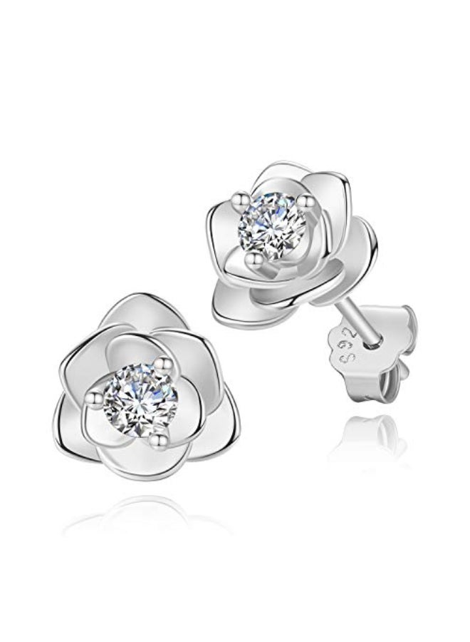 Rose Flower Ear Studs Earrings - Image 1