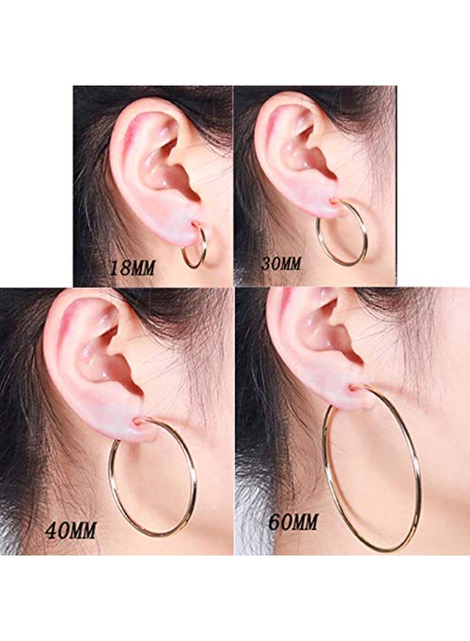 Generic - 4-Piece Clip On Hoop Earrings Set - Image 1