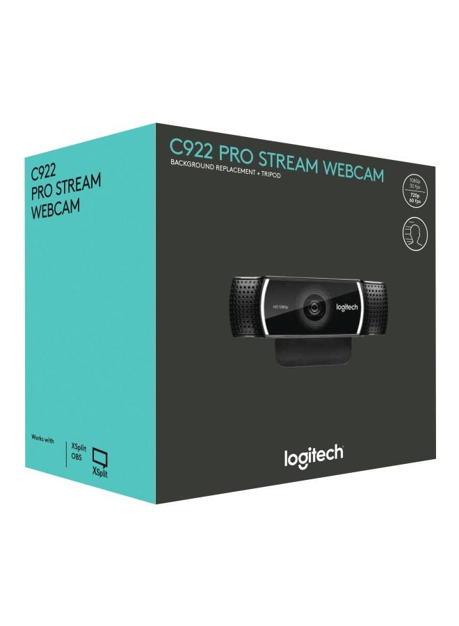 Logitech - C922 Pro Stream Webcam Black - Image 1