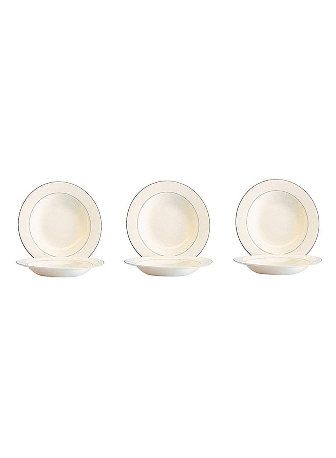 ARCOROC 6-Piece Soup Plates Beige/Black 21cm  - Image 1