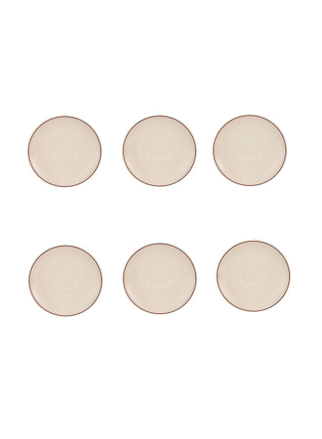 ARCOROC 6-Piece Value Pack Bordeaux Saucer Beige 16cm  - Image 1