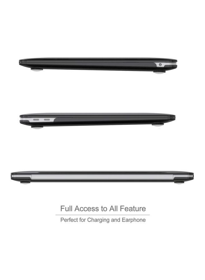 ALEESH - Matte Rubber Hard Case For Macbook Air 13-Inch Black - Image 1