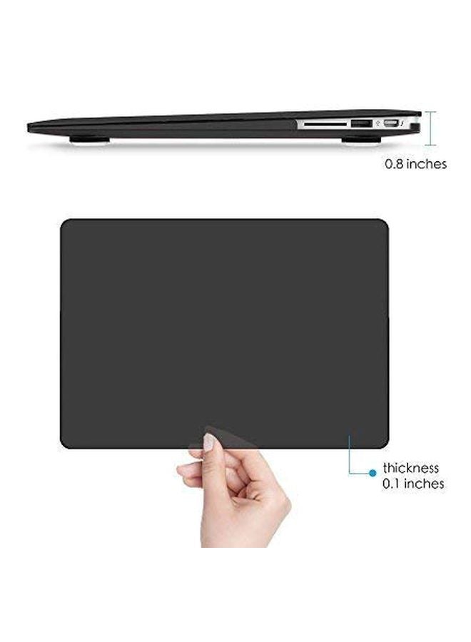 ALEESH - Matte Rubber Hard Case For Macbook Air 13-Inch Black - Image 1