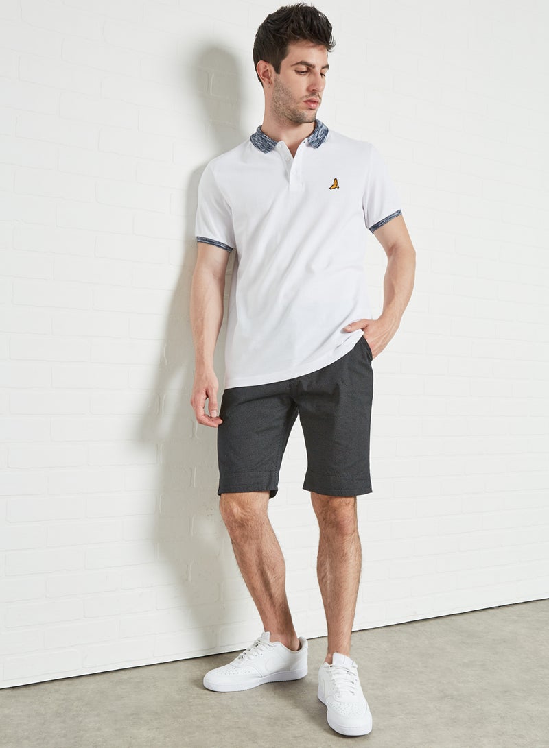 BRAVE SOUL - Solid Twill Shorts Navy - Image 1