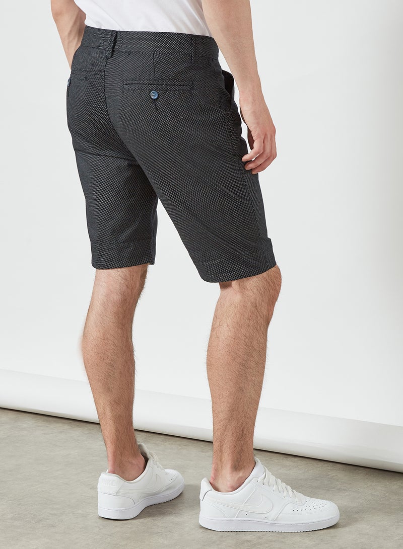 BRAVE SOUL - Solid Twill Shorts Navy - Image 1