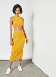 Sivvi x GenM Solid Crop Top Yellow  - Image 1