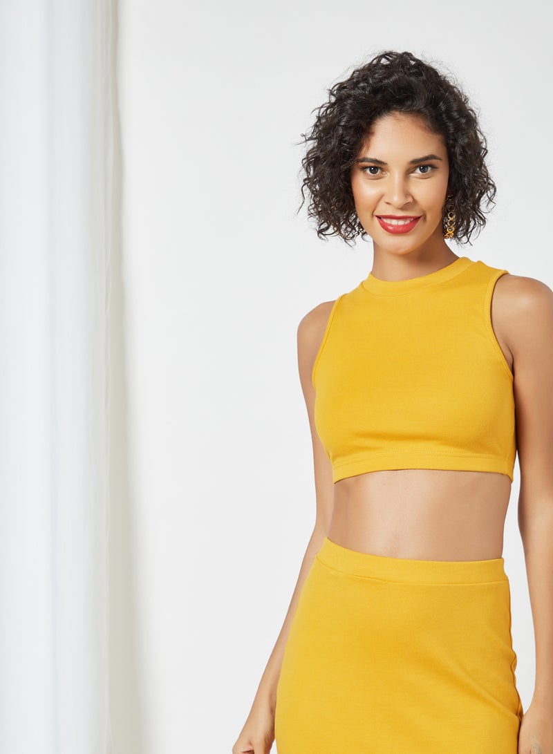 Solid Crop Top Yellow - v1618680970/N44534075V_1