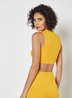 Sivvi x GenM Solid Crop Top Yellow  - Image 4