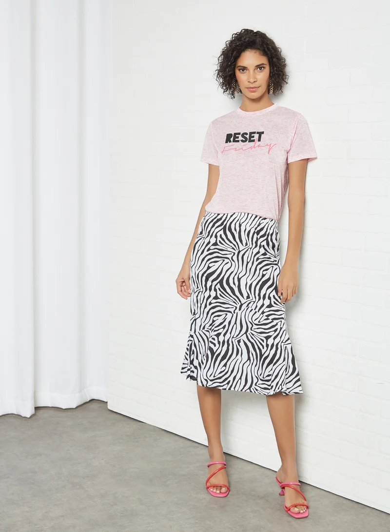 Sivvi x GenM Slogan Print T-Shirt Pink