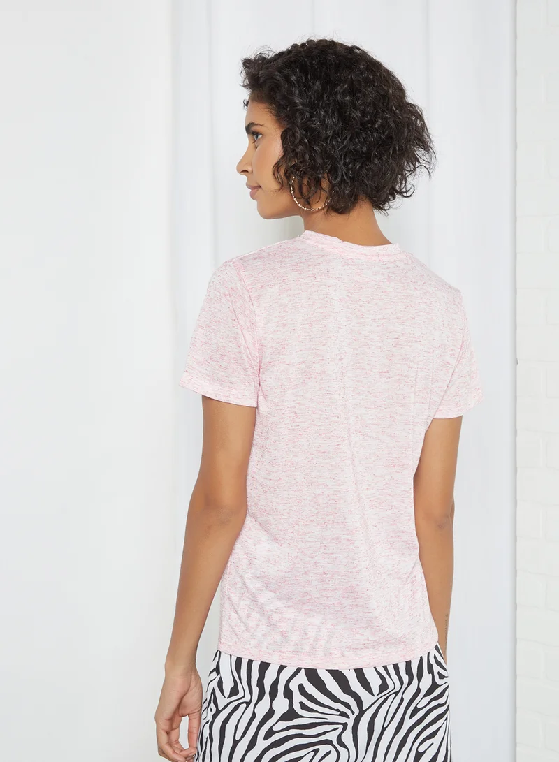 Sivvi x GenM Slogan Print T-Shirt Pink
