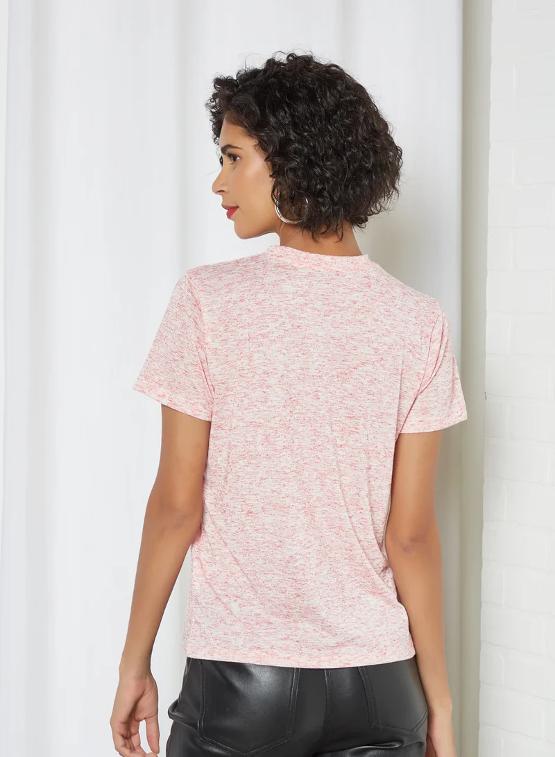 Sivvi x GenM Slogan Print T-Shirt Pink