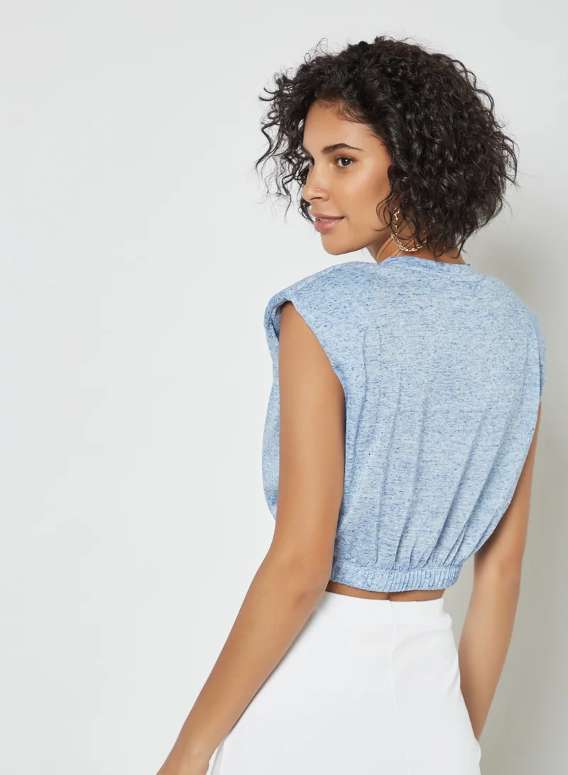 Sivvi x GenM Slogan Crop Top Blue