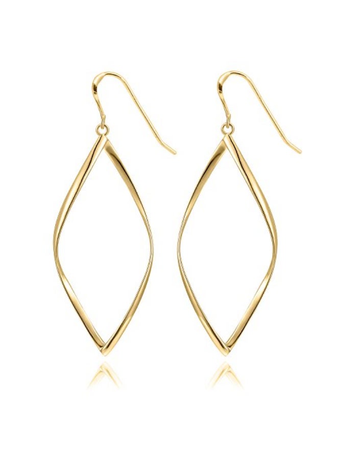 بافوا أقراط حلقية مطلية بالفضة الإسترليني - Image 1