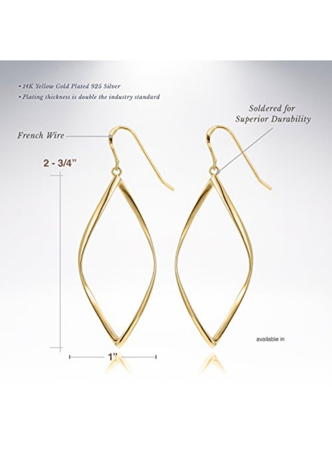 بافوا أقراط حلقية مطلية بالفضة الإسترليني - Image 2