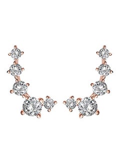 Cubic Zirconia Cuff Earrings
