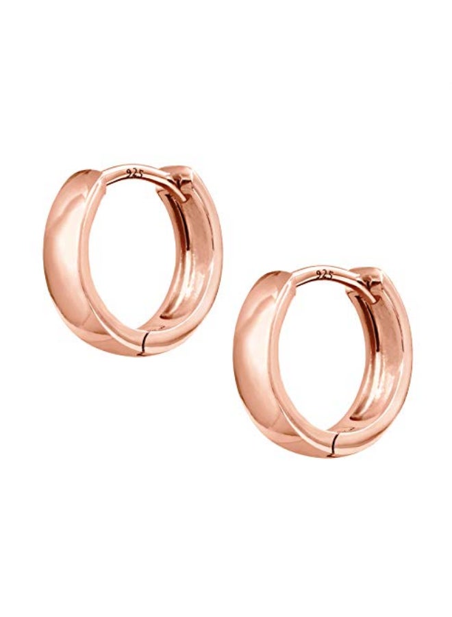 بافوا أقراط حلقية هوجي مطلية من الفضة الإسترليني - Image 2