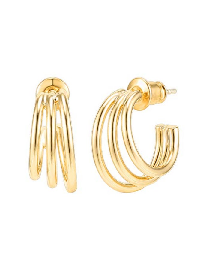 بافوا أقراط هاجي حلقية بتصميمٍ مشقوق - Image 1