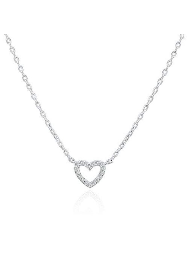 بافوا قلادة بدلاية قلب من الزركونيا المكعبة - Image 1