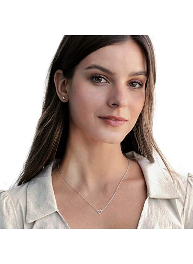 بافوا قلادة بدلاية قلب من الزركونيا المكعبة - Image 2