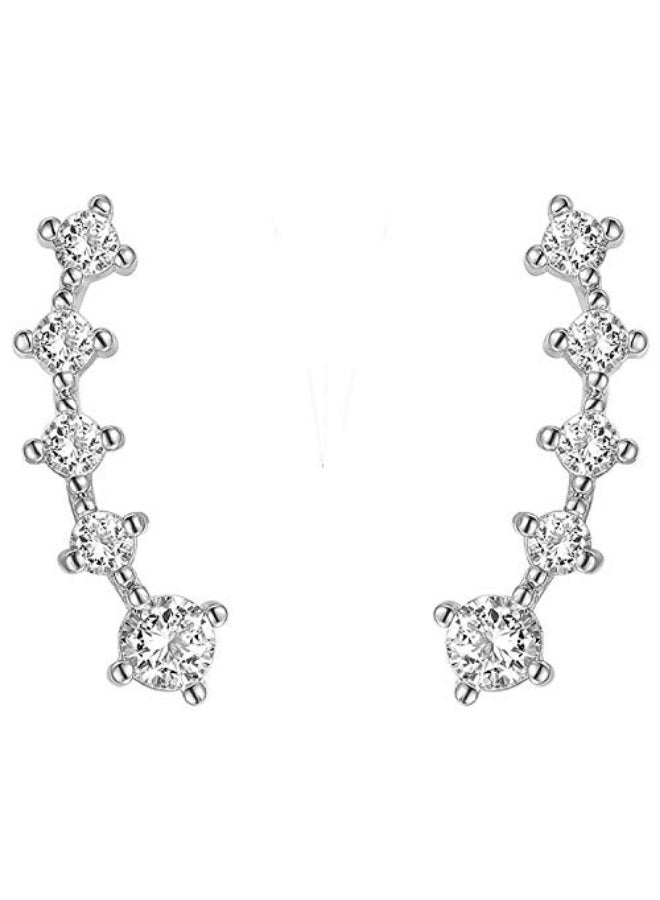 بافوا أقراط مشبك مرصعة باللؤلؤ على شكل أسهم - Image 1