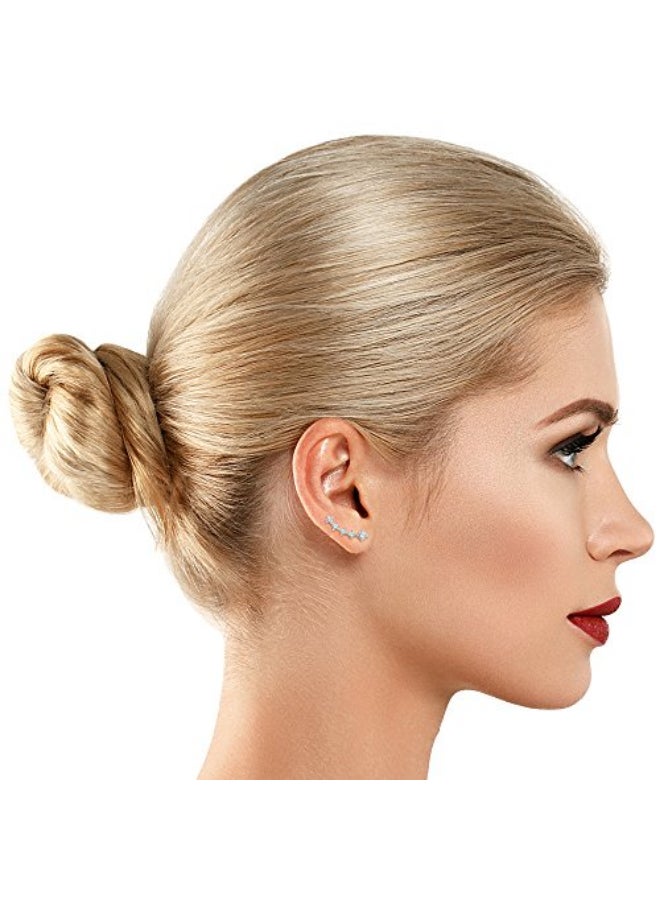 بافوا أقراط مشبك مرصعة باللؤلؤ على شكل أسهم - Image 2